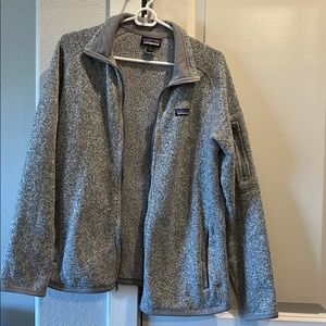 Grey Patagonia fleece zip up